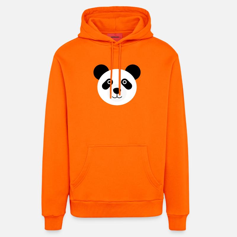 Ours panda tête de panda - Sweat à capuche bio décontracté fabriqué en UE - SUNSET ORANGE