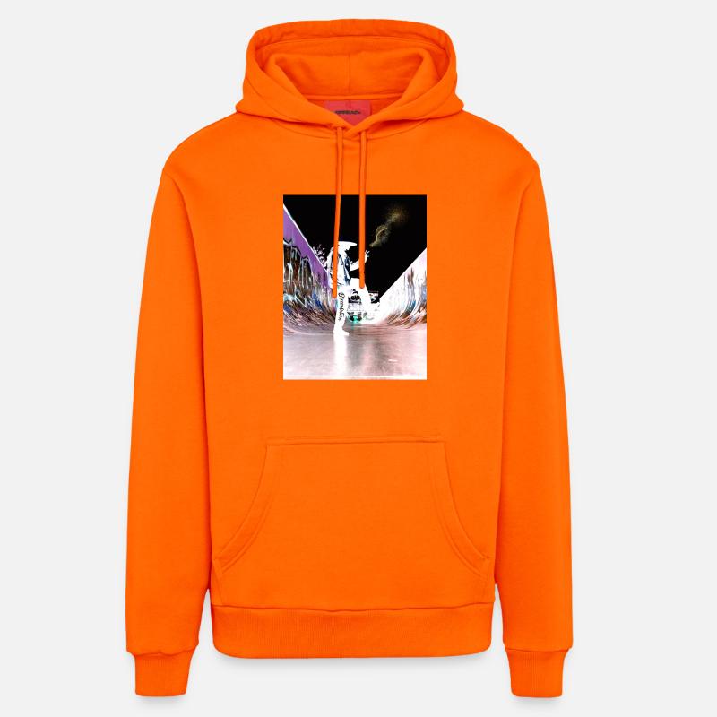 Blessolution « Équilibre » - Sweat à capuche bio décontracté fabriqué en UE - SUNSET ORANGE