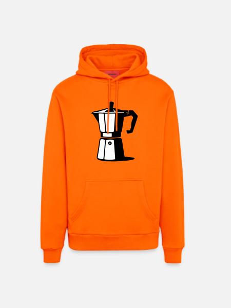 Espresso pot - Organic Relaxed Hoodie Made in EU - SUNSET ORANGE