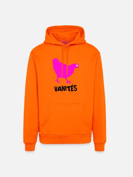 VANITÉS - Sweat à capuche bio décontracté fabriqué en UE - SUNSET ORANGE
