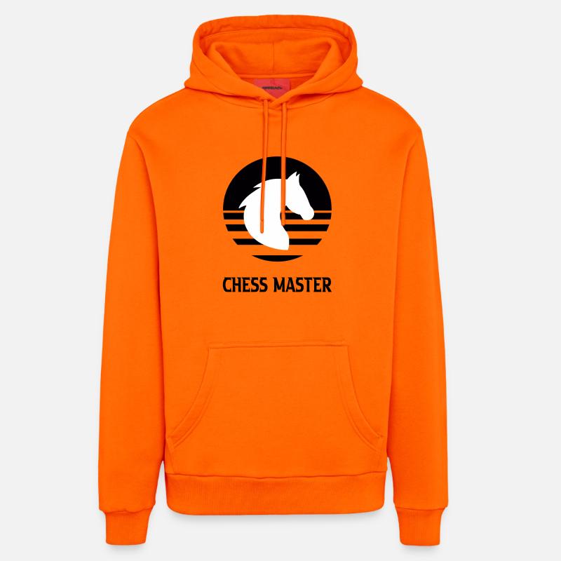 Chess - Sweat à capuche bio décontracté fabriqué en UE - SUNSET ORANGE