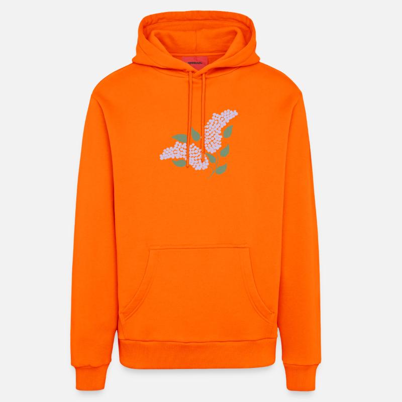Lilas - Sweat à capuche bio décontracté fabriqué en UE - SUNSET ORANGE