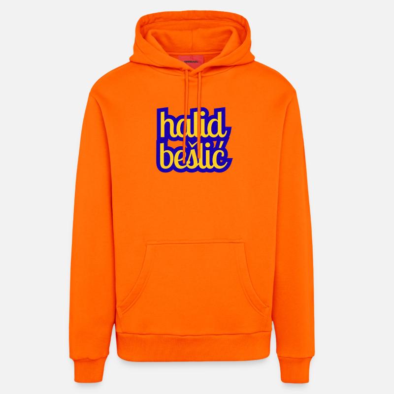 Halid Bešlić - Design en bleu jaune - Sweat à capuche bio décontracté fabriqué en UE - SUNSET ORANGE