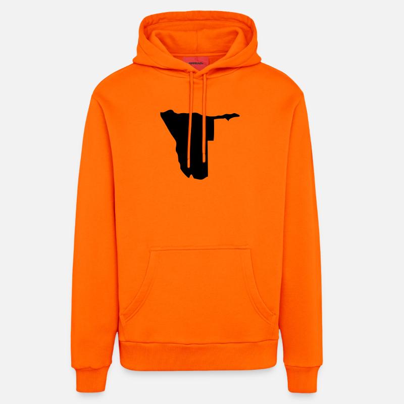 Nambia Silhouette - Sweat à capuche bio décontracté fabriqué en UE - SUNSET ORANGE
