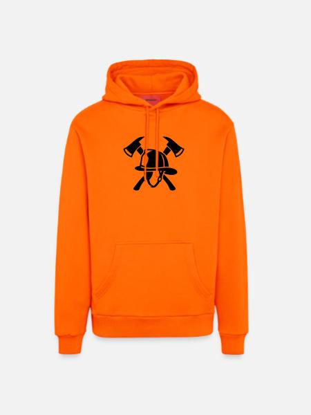 Cat Mom Pink Lettering - Organic Relaxed Hoodie Made in EU - SUNSET ORANGE