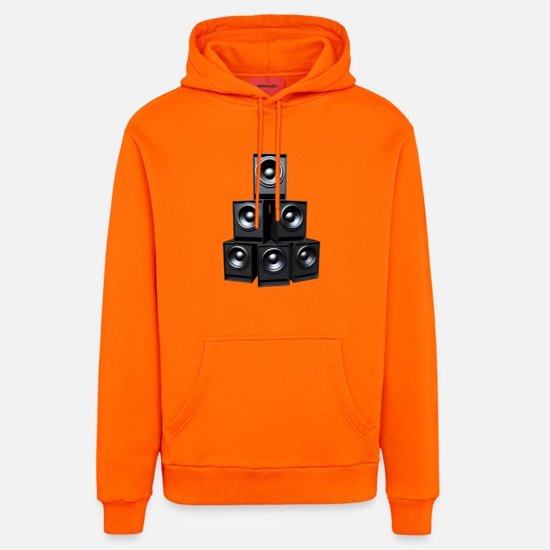 Basse Pyramide - Sweat à capuche bio décontracté fabriqué en UE - SUNSET ORANGE