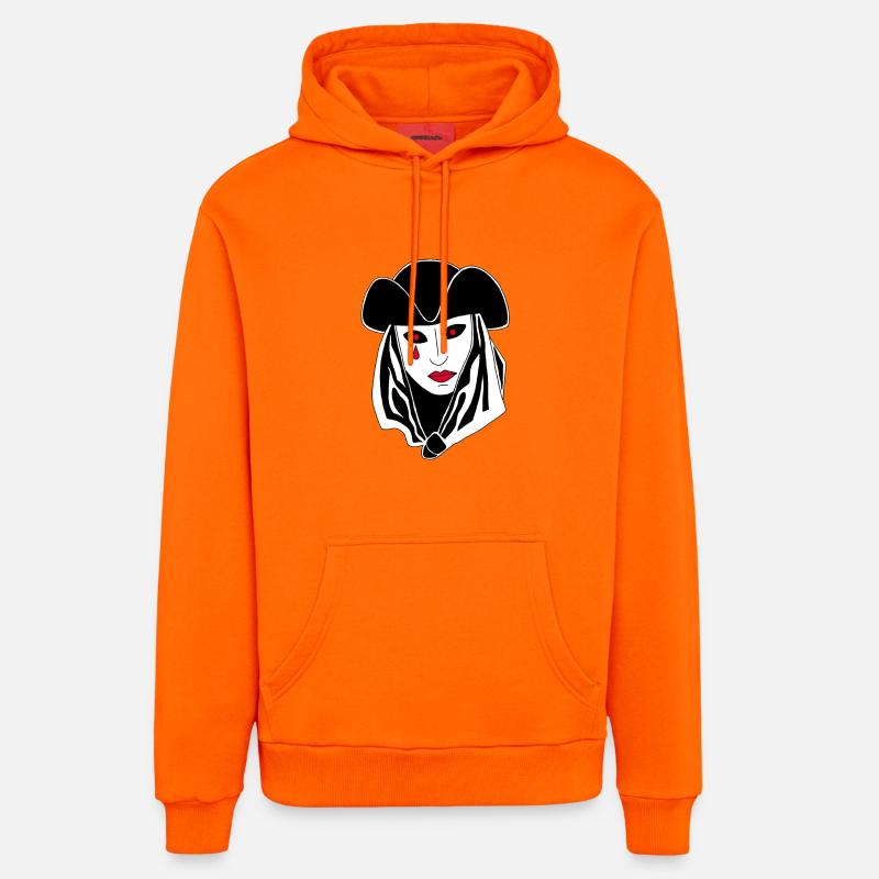 Fantôme de Venise - Sweat à capuche bio décontracté fabriqué en UE - SUNSET ORANGE