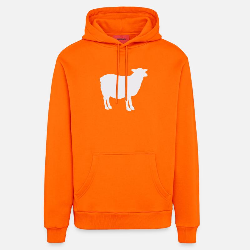 Silhouette de mouton - Sweat à capuche bio décontracté fabriqué en UE - SUNSET ORANGE