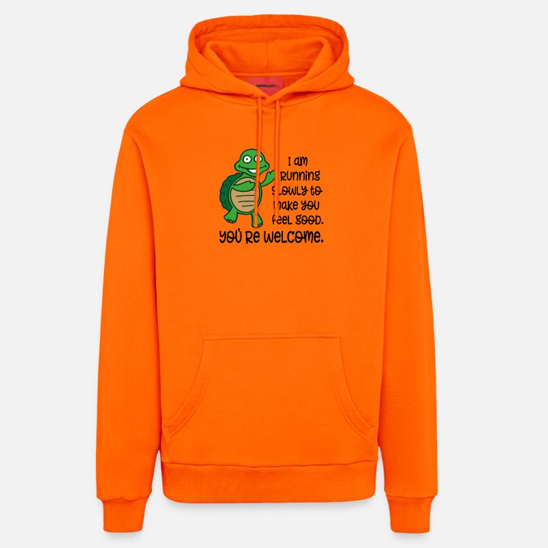course - Sweat à capuche bio décontracté fabriqué en UE - SUNSET ORANGE