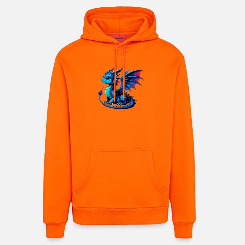 Dragon - Sweat à capuche bio décontracté fabriqué en UE - SUNSET ORANGE