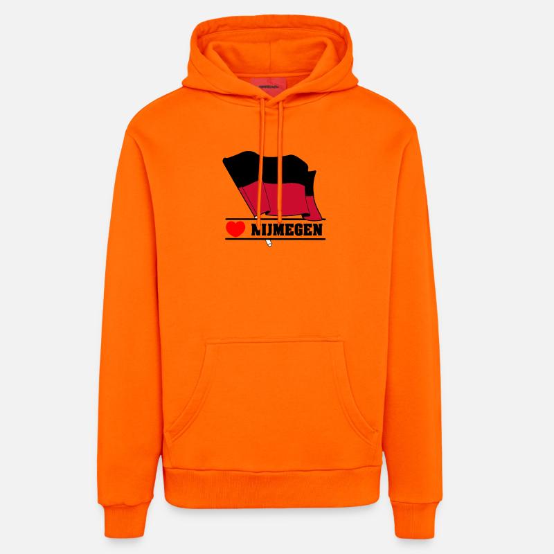 J’adore Nimègue - Sweat à capuche bio décontracté fabriqué en UE - SUNSET ORANGE