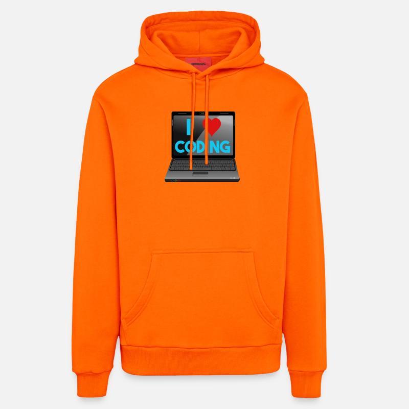 Programmation, programmeurs, informaticiens - Sweat à capuche bio décontracté fabriqué en UE - SUNSET ORANGE