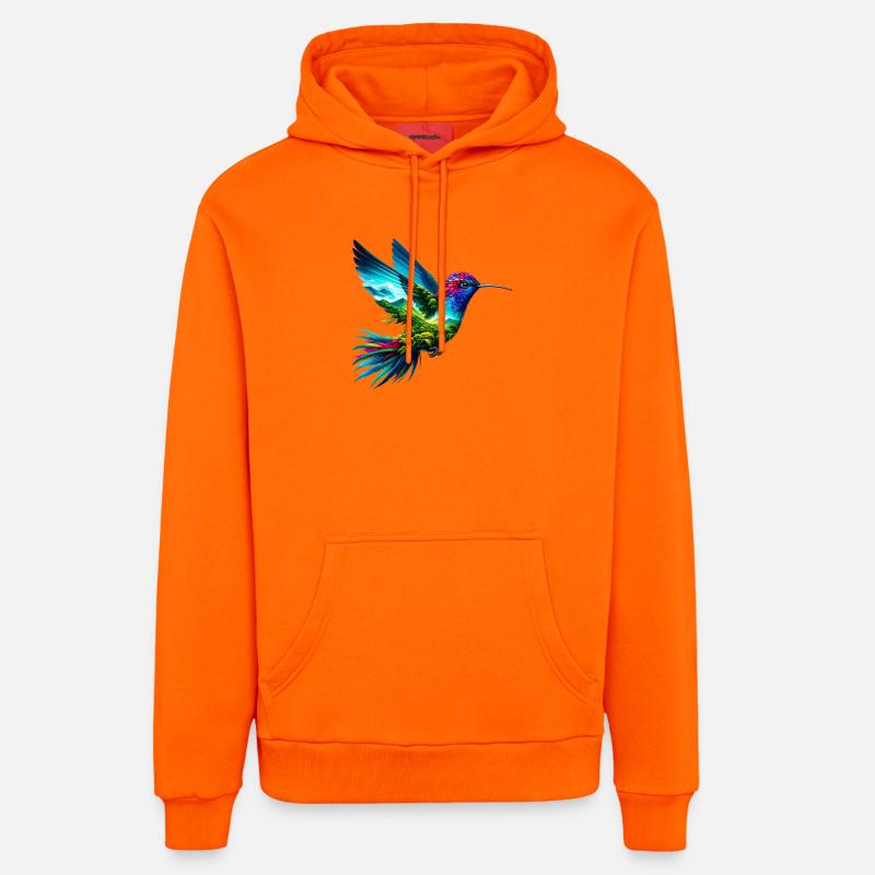 Colibri - Sweat à capuche bio décontracté fabriqué en UE - SUNSET ORANGE