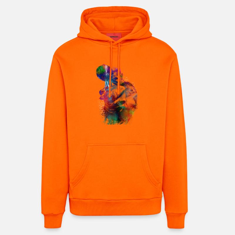 Jeux de fléchettes #darts #sport - Sweat à capuche bio décontracté fabriqué en UE - SUNSET ORANGE