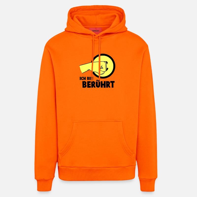 Je suis touché - Sweat à capuche bio décontracté fabriqué en UE - SUNSET ORANGE