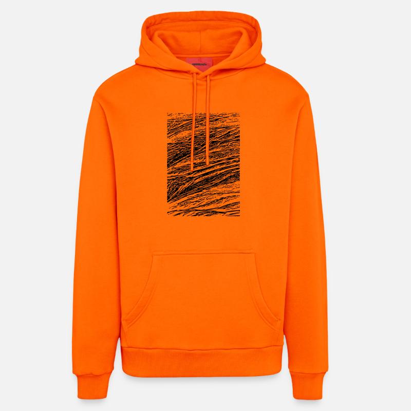 Résumé créatif - Sweat à capuche bio décontracté fabriqué en UE - SUNSET ORANGE