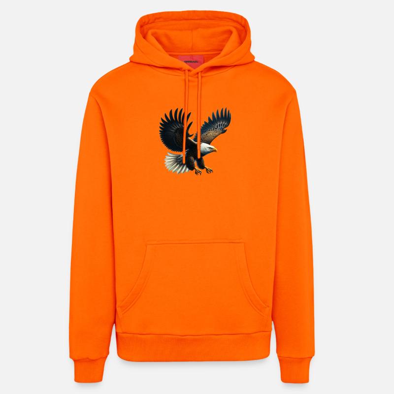 Aigle - Sweat à capuche bio décontracté fabriqué en UE - SUNSET ORANGE