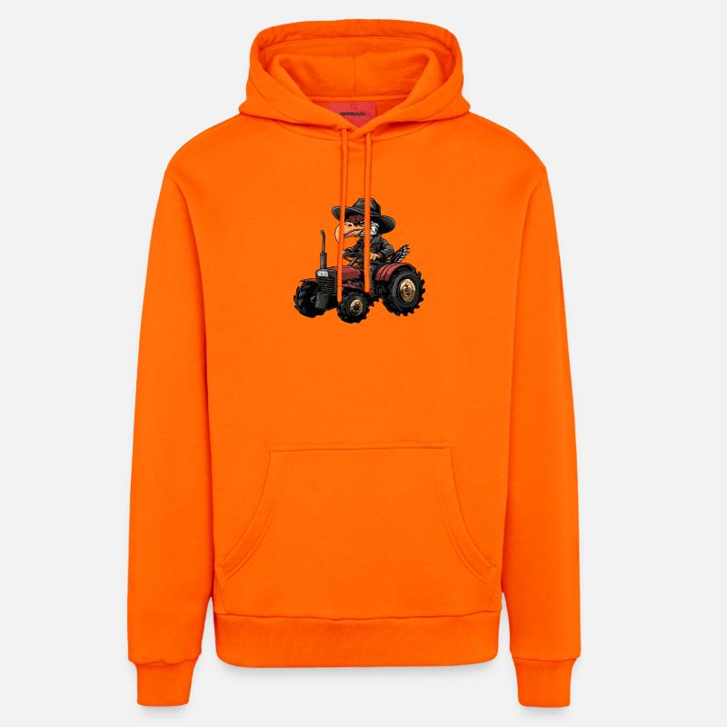 Éleveur de tracteurs Harpy Bird - Sweat à capuche bio décontracté fabriqué en UE - SUNSET ORANGE