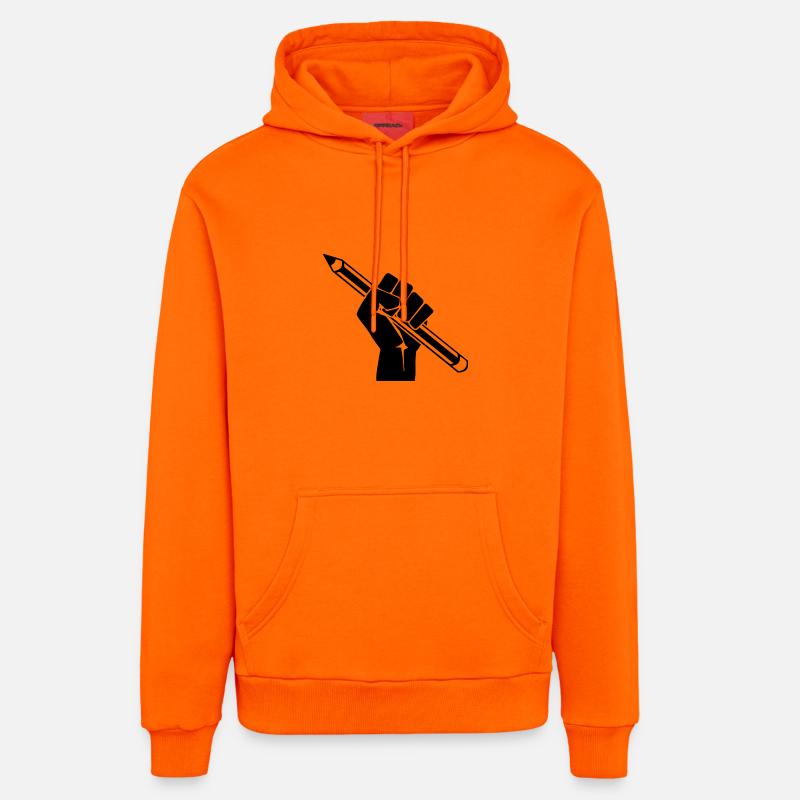 révolution - Sweat à capuche bio décontracté fabriqué en UE - SUNSET ORANGE