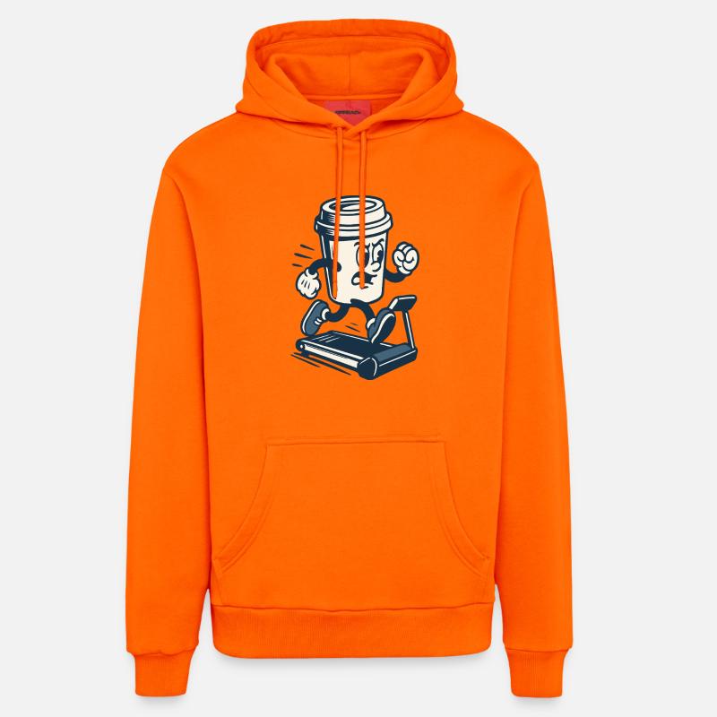 Tasse à café Sprint caféinée - Sweat à capuche bio décontracté fabriqué en UE - SUNSET ORANGE