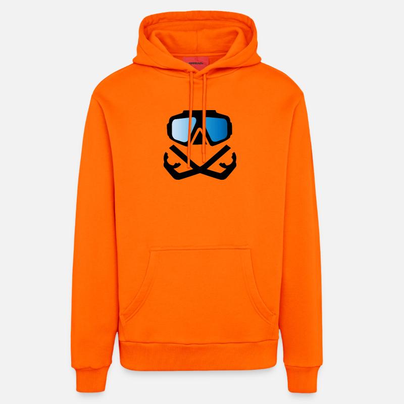 Plonger - Sweat à capuche bio décontracté fabriqué en UE - SUNSET ORANGE