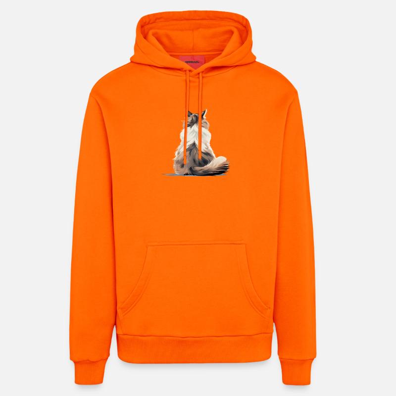 Poupée de chiffon - Sweat à capuche bio décontracté fabriqué en UE - SUNSET ORANGE