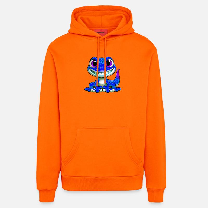 Gecko - Sweat à capuche bio décontracté fabriqué en UE - SUNSET ORANGE