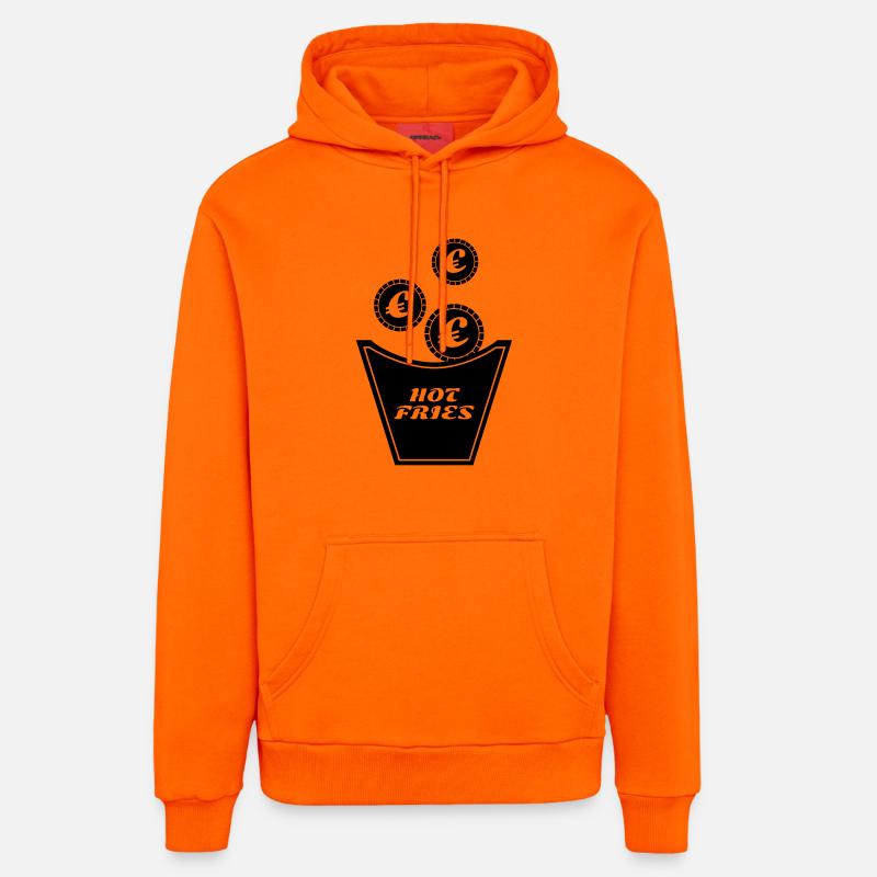 Frites chères - Sweat à capuche bio décontracté fabriqué en UE - SUNSET ORANGE