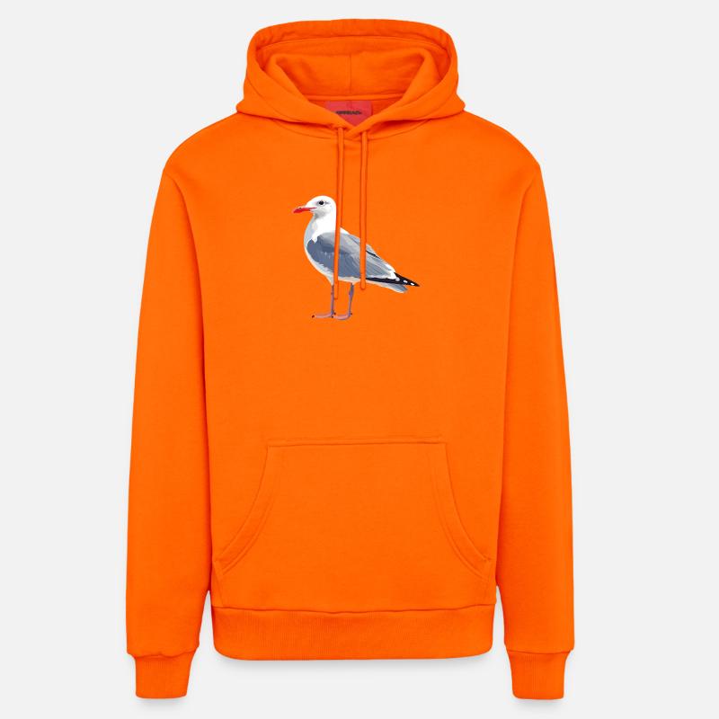 Mouette - Sweat à capuche bio décontracté fabriqué en UE - SUNSET ORANGE