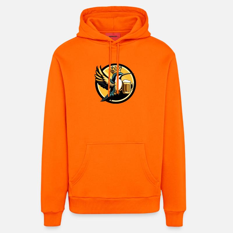 Bière Colibri Oiseau Drôle - Sweat à capuche bio décontracté fabriqué en UE - SUNSET ORANGE