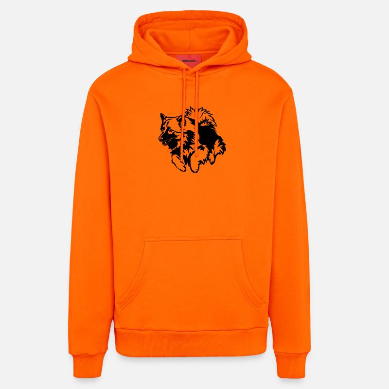 Wolfsspitz - Sweat à capuche bio décontracté fabriqué en UE - SUNSET ORANGE