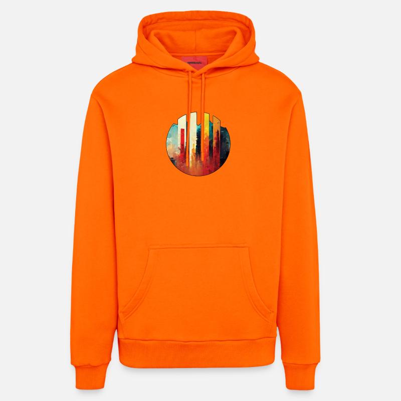 Métropole - Sweat à capuche bio décontracté fabriqué en UE - SUNSET ORANGE
