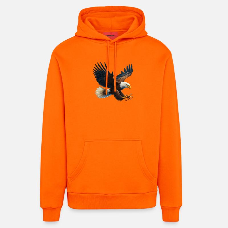 Aigle - Sweat à capuche bio décontracté fabriqué en UE - SUNSET ORANGE