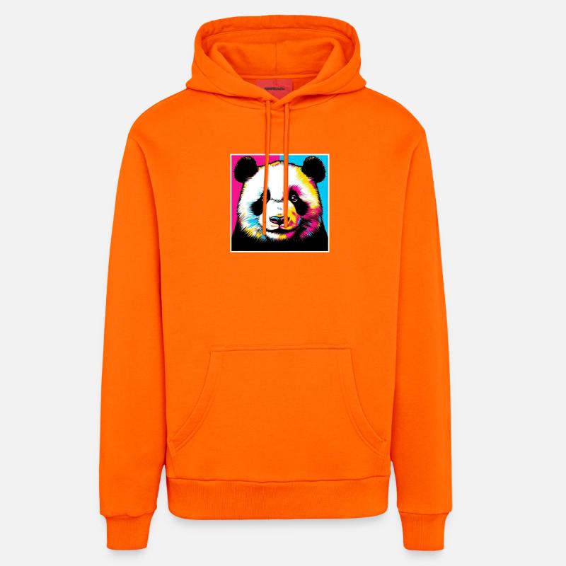 Panda - Sweat à capuche bio décontracté fabriqué en UE - SUNSET ORANGE