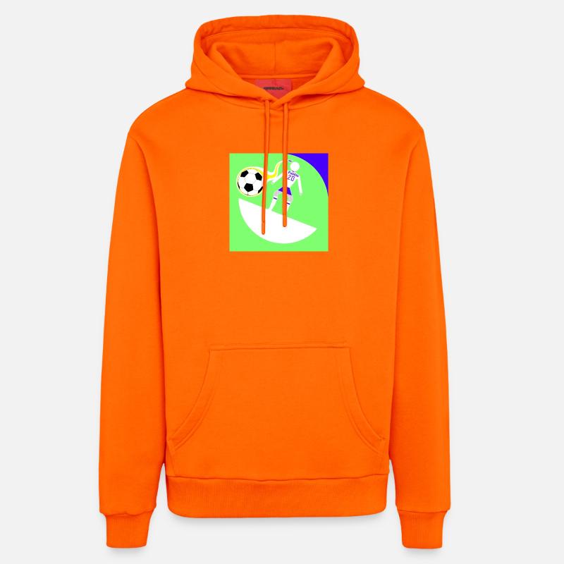 20 Pablito - Sweat à capuche bio décontracté fabriqué en UE - SUNSET ORANGE