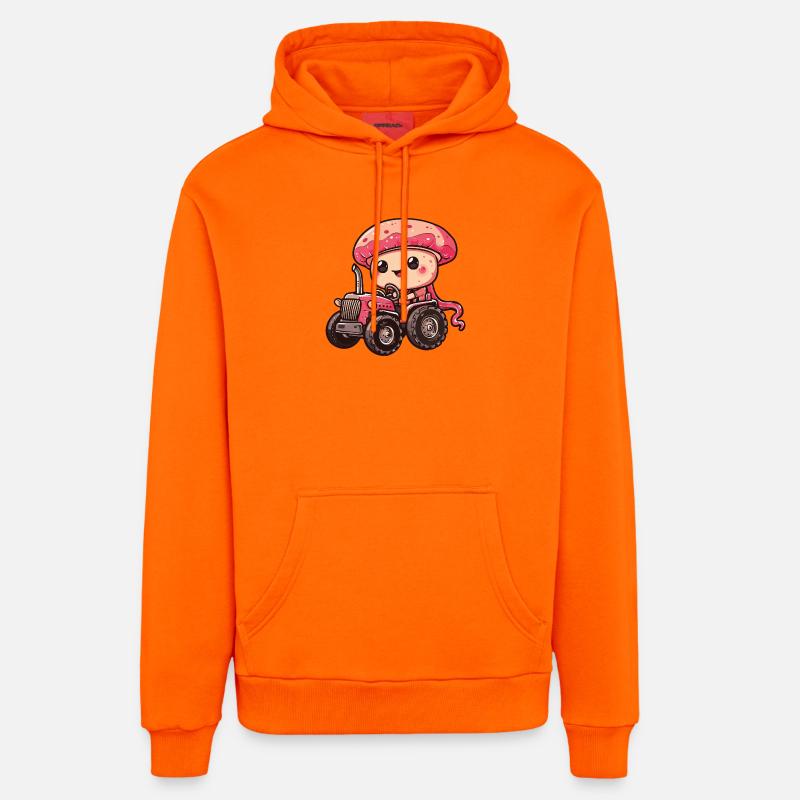 Éleveur de tracteurs à méduses - Sweat à capuche bio décontracté fabriqué en UE - SUNSET ORANGE