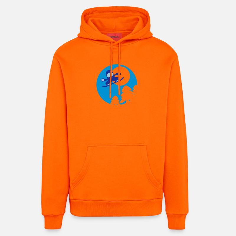 snowboader2 - Sweat à capuche bio décontracté fabriqué en UE - SUNSET ORANGE
