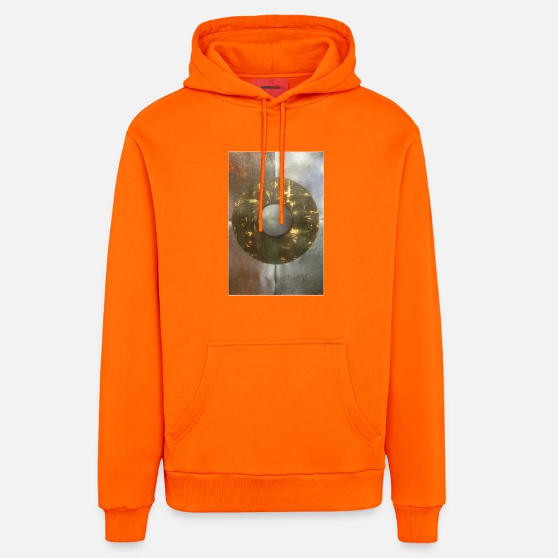 4Elemente - Sweat à capuche bio décontracté fabriqué en UE - SUNSET ORANGE