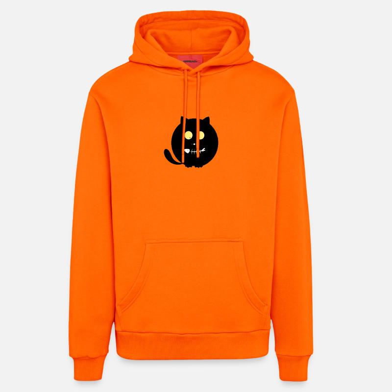 Poisson Bouche Chat - Sweat à capuche bio décontracté fabriqué en UE - SUNSET ORANGE