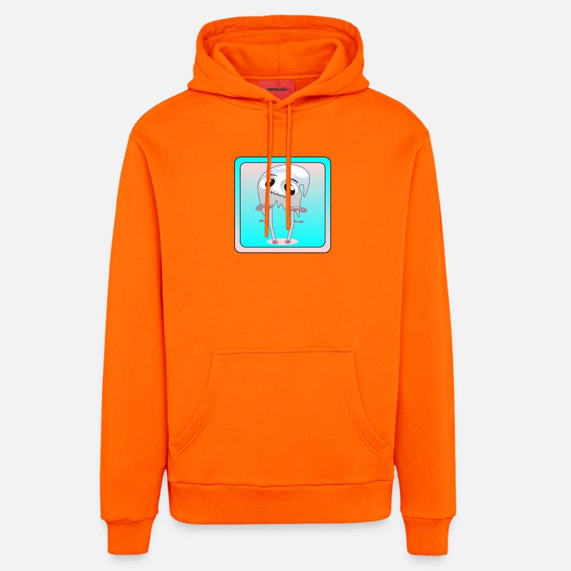 ESPRITS AVEC BÉQUILLES - MARCHEUR - GUÉRISON - Sweat à capuche bio décontracté fabriqué en UE - SUNSET ORANGE
