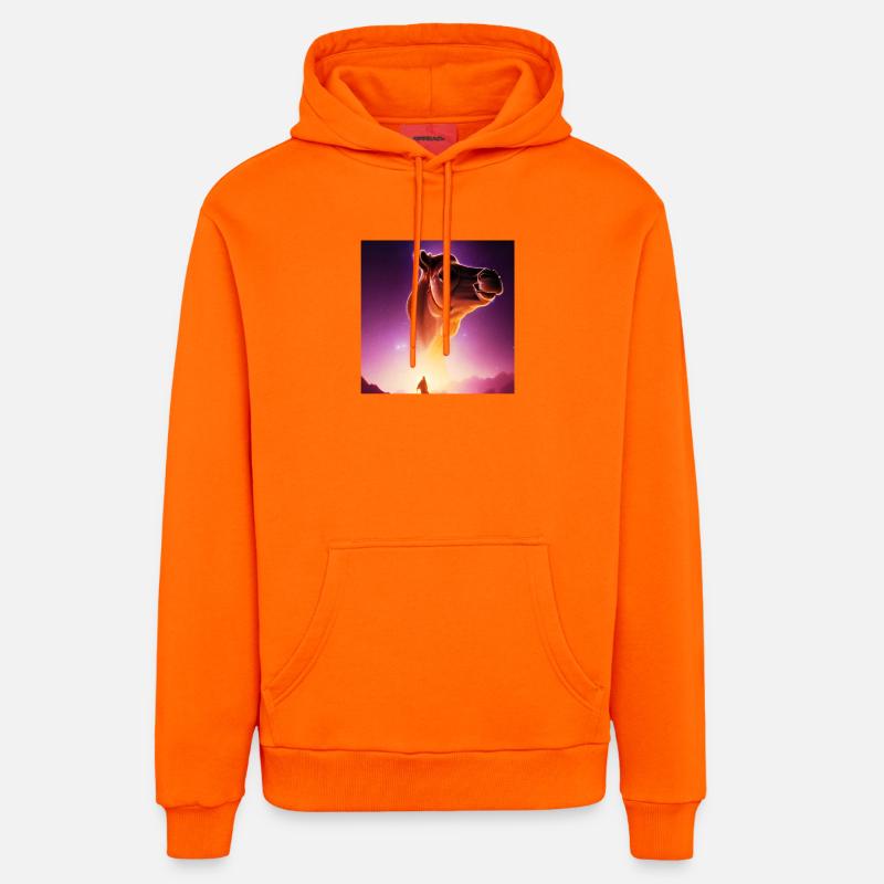 Djinn dromadaire - Sweat à capuche bio décontracté fabriqué en UE - SUNSET ORANGE
