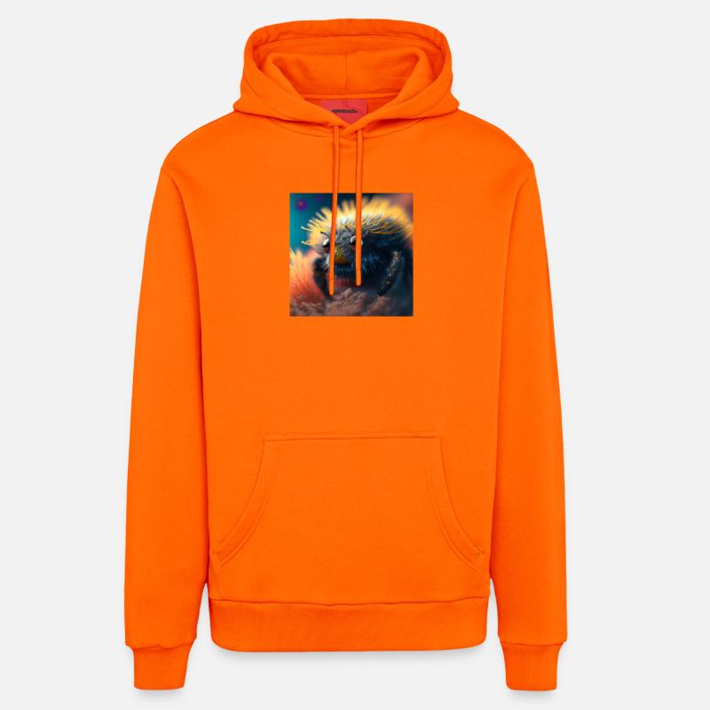 Photo macro créature 05 - Sweat à capuche bio décontracté fabriqué en UE - SUNSET ORANGE