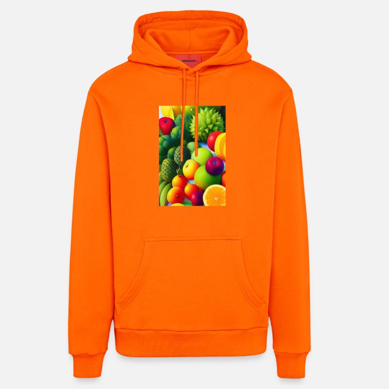 Fruit - Sweat à capuche bio décontracté fabriqué en UE - SUNSET ORANGE