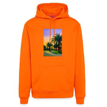 Arabische Wüste - Organic Relaxed Hoodie Made in EU - SUNSET ORANGE - Vorne