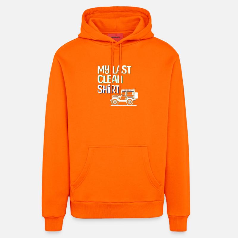 Camper Randonneur Déclaration Camping Caravane - Sweat à capuche bio décontracté fabriqué en UE - SUNSET ORANGE