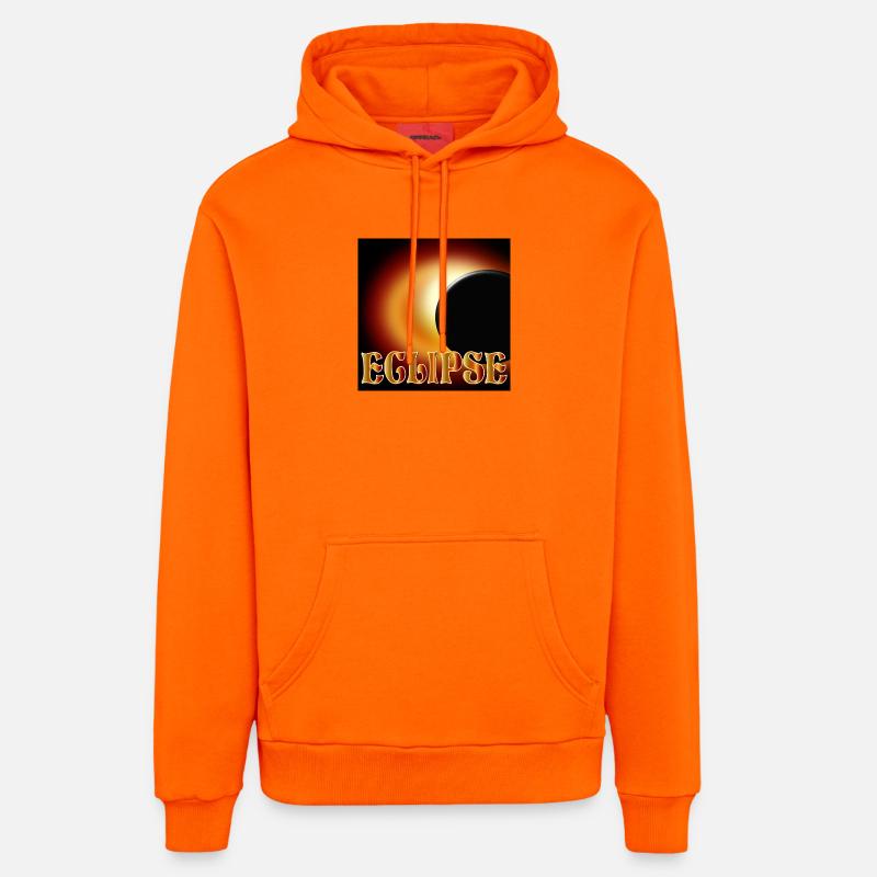 ÉCLIPSE SOLAIRE ASTRONOMIE D’ÉCLIPSE - Sweat à capuche bio décontracté fabriqué en UE - SUNSET ORANGE