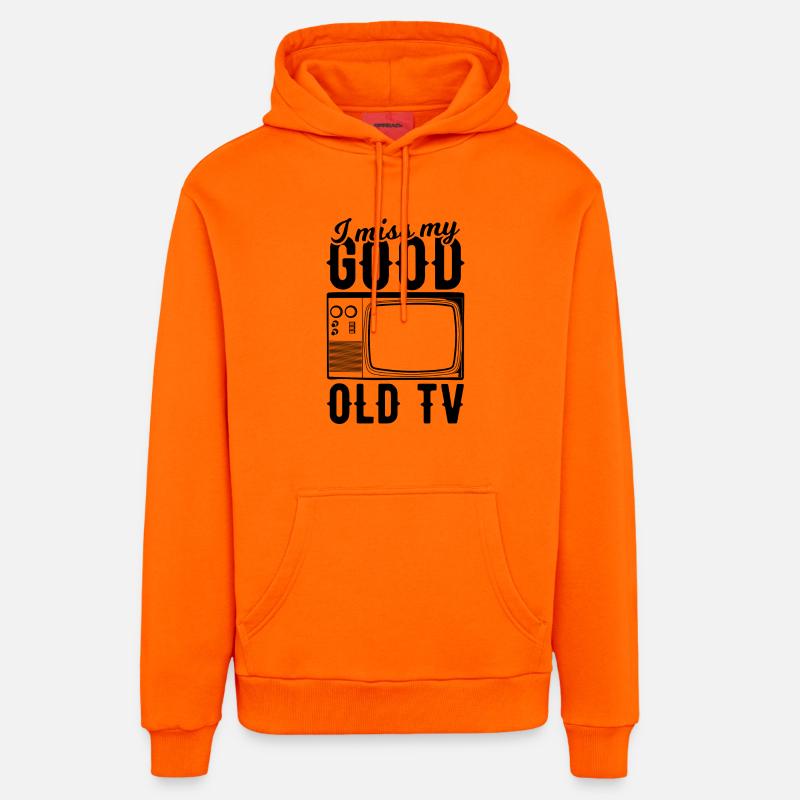 CTR TV - Sweat à capuche bio décontracté fabriqué en UE - SUNSET ORANGE