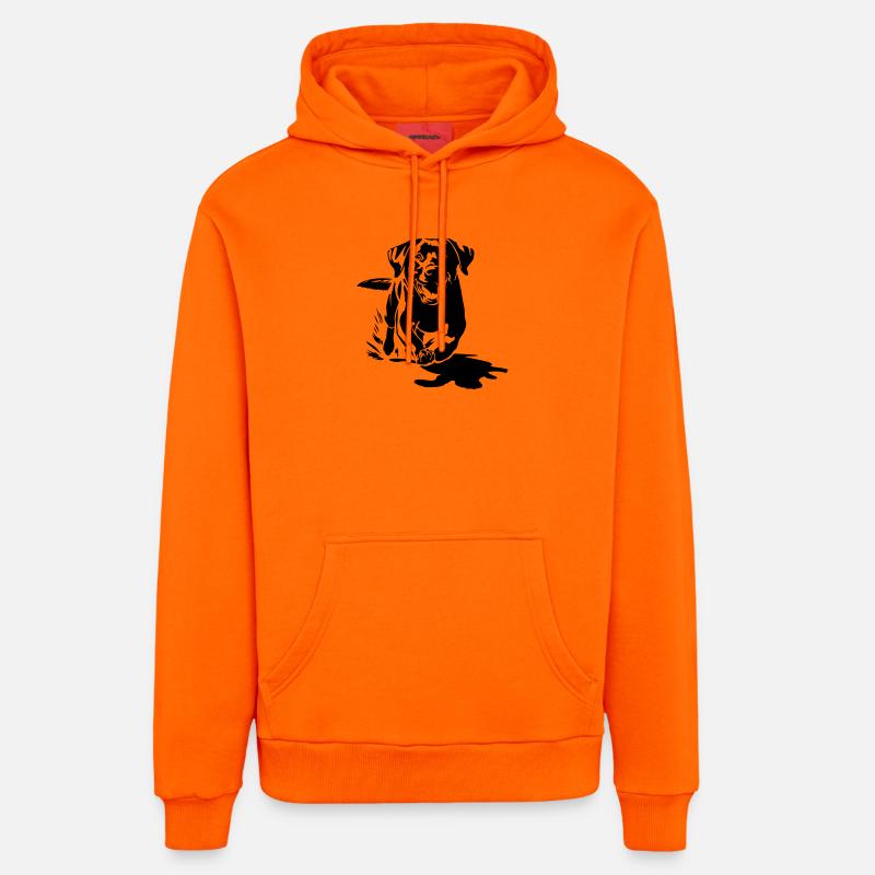 Labrador - Sweat à capuche bio décontracté fabriqué en UE - SUNSET ORANGE