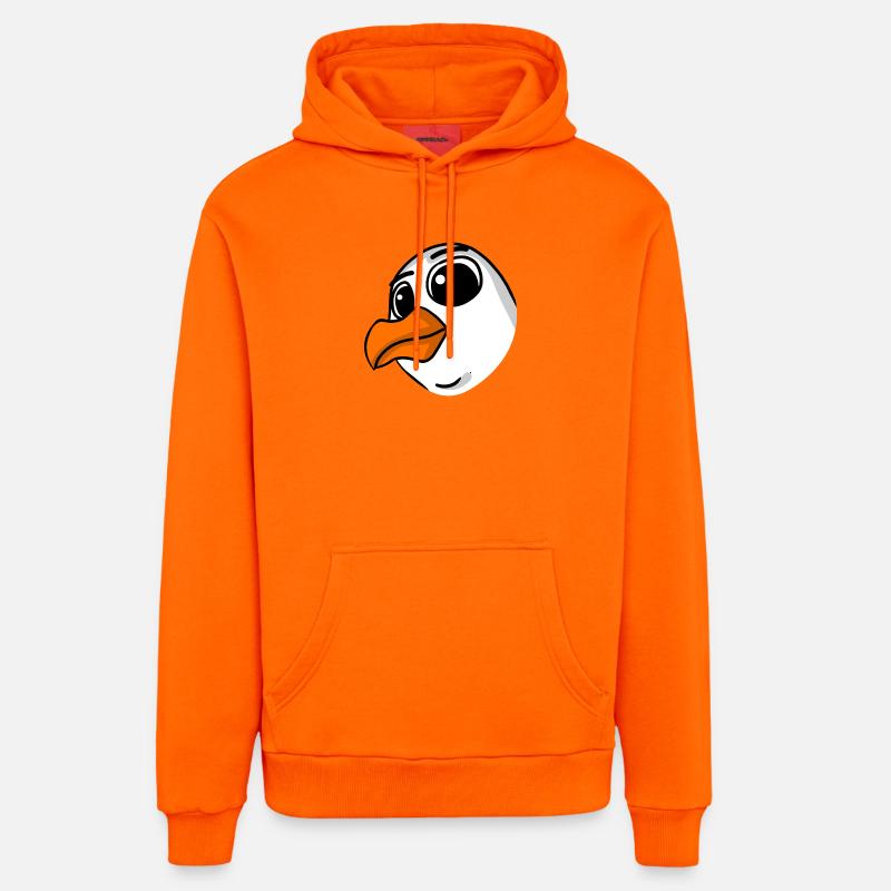 Tête de mouette - Sweat à capuche bio décontracté fabriqué en UE - SUNSET ORANGE