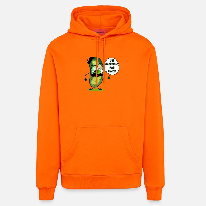 GASPACHO DE CONCOMBRE - Sweat à capuche bio décontracté fabriqué en UE - SUNSET ORANGE